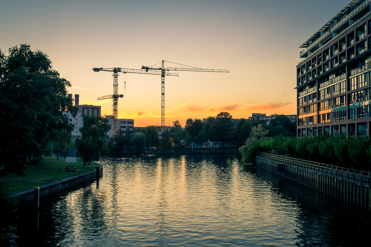 Sonnenuntergang Dovebrücke Berlin Charlottenburg