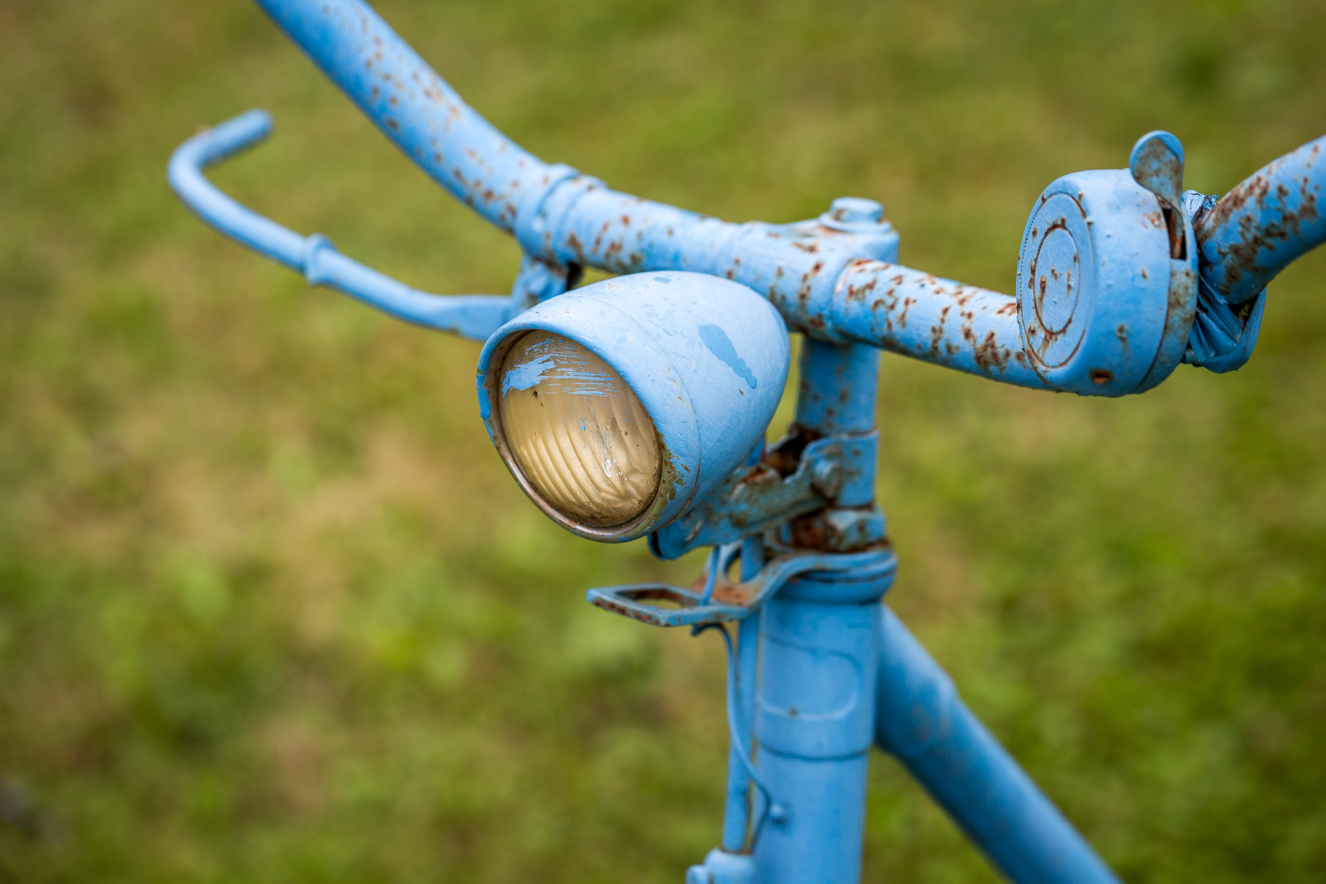 blue bike handle front